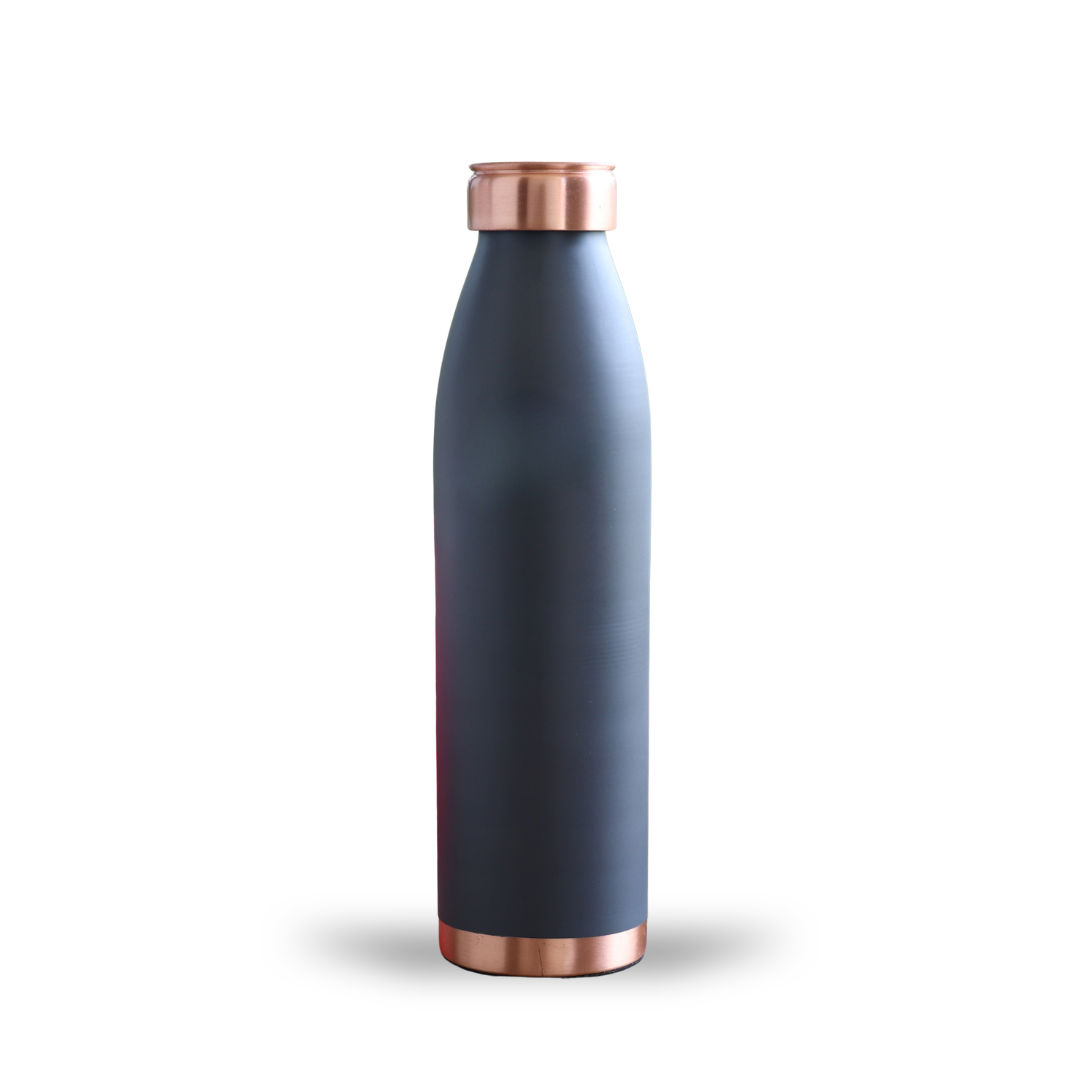Personalized copper silk finish water bottle gray - 900 ML 157